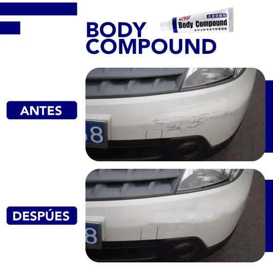 Body Compound es más que un simple pulidor. Nuestra fórmula única penetra en la superficie de la pintura, eliminando eficazmente los arañazos y devolviéndole a tu auto su brillo original. 